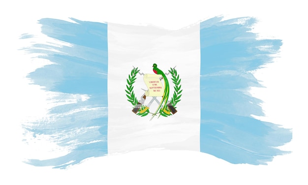 Guatemala-Flagge mit Pinselstrich-Nationalflagge