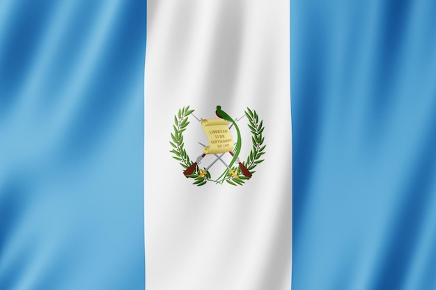 Guatemala-Flagge weht im Wind.