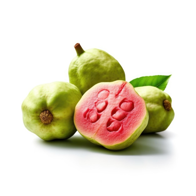 Guavenfrucht isoliert auf weißem Hintergrund