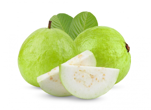 Guavenfrucht lokalisiert auf Weiß