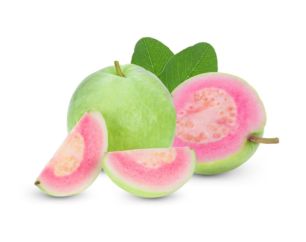 Guavenfrucht lokalisiert auf weißem Hintergrund