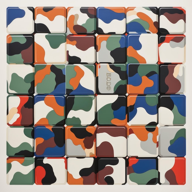 Gucci enthüllt den stilvollen Rubik-Würfel-Tarndruck auf weißem Hintergrund