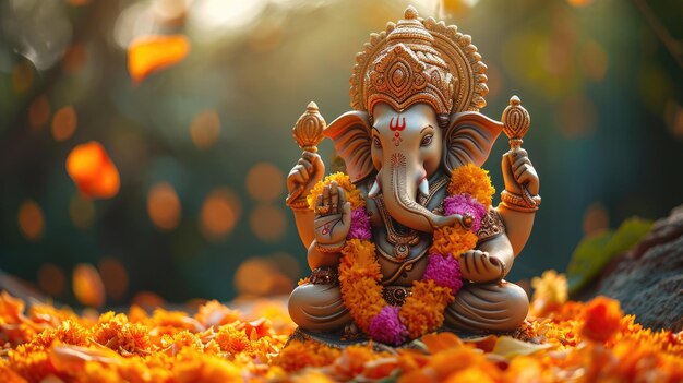 Gudi padwa ganesha deidad hindú esencia divina que celebra la alegre convergencia de las culturas