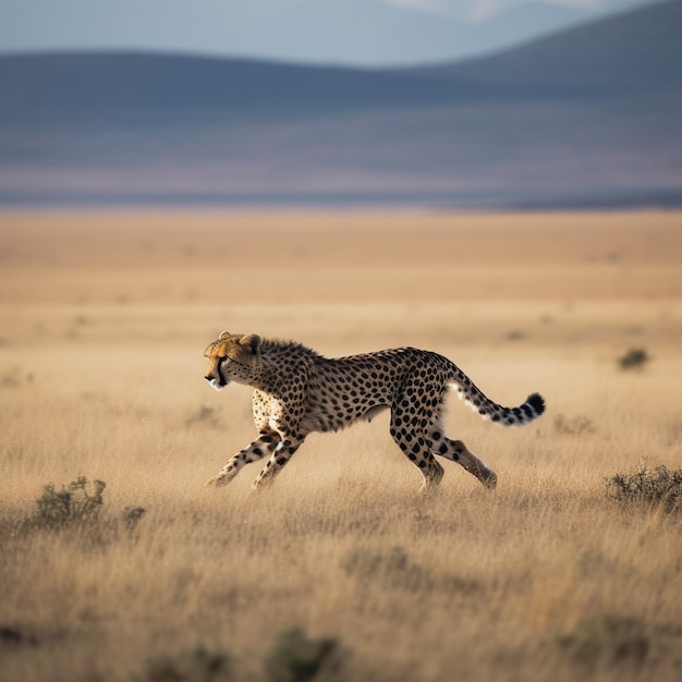 Guepardo huyendo Impresionante fotografía de un elegante depredador