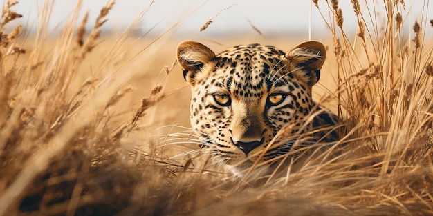 Foto el guepardo leopardo cazando en el safari de la sabana