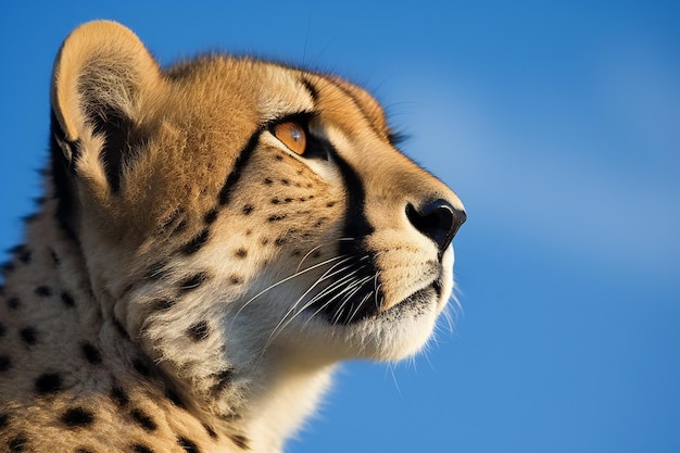 Un guepardo en primer plano en el Parque Nacional del Serengeti, en Tanzania