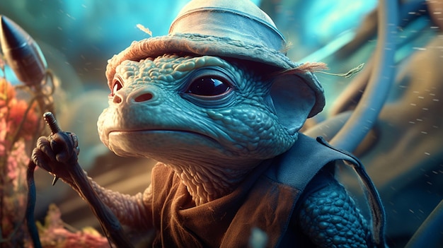 Foto la guerra de las estrellas arte de la línea de watto