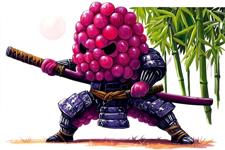 Foto guerreiro samurai da raspberry