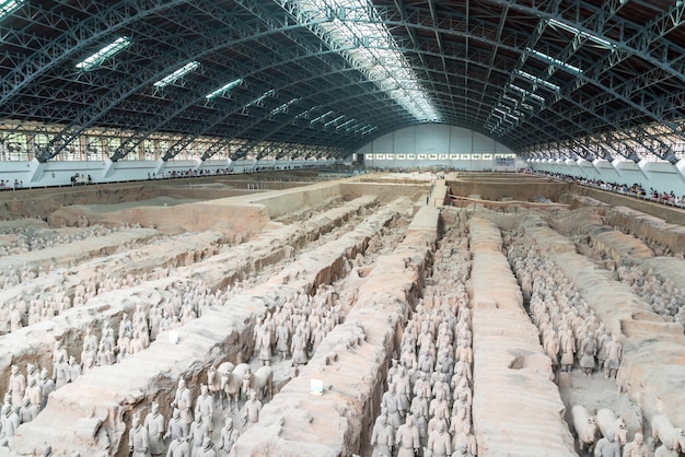 Foto guerreiros de terracota de xian china