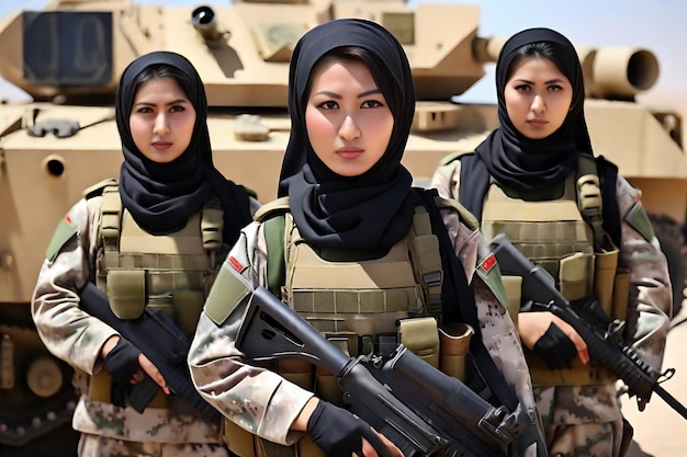 Guerreras uigures fuerza y belleza en uniforme