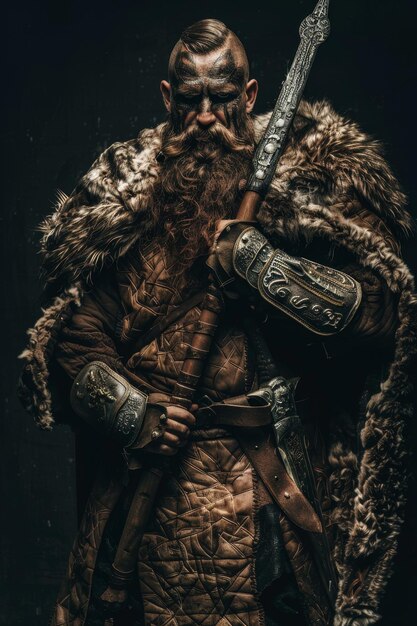 Los guerreros del mundo los antiguos guerreros vikingos los bárbaros la IA generativa