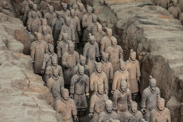 Guerreros de terracota en Xian, China