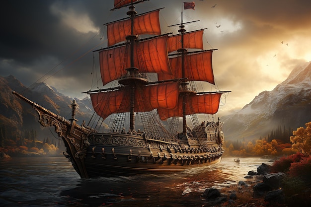 Guerreros vikingos legendarios sus longships batallas y mitología nórdica Generado con IA
