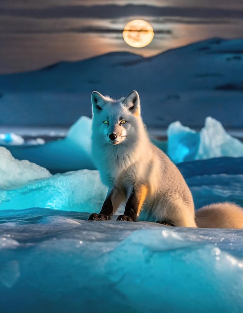 Guía brillante El tranquilo viaje del zorro por el glaciar