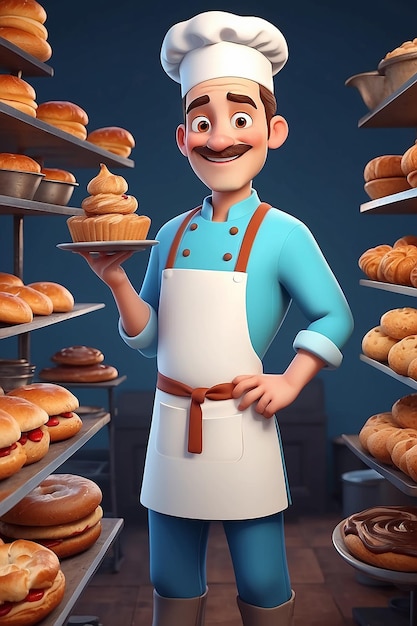 Guía de ilustraciones de animación en 3D para personajes de dibujos animados de Baker