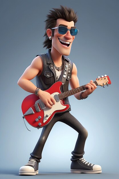 Foto guía de ilustraciones de animación 3d de personajes de dibujos animados de rockstar