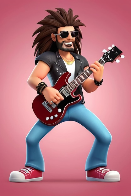 Guía de ilustraciones de animación 3D de personajes de dibujos animados de Rockstar