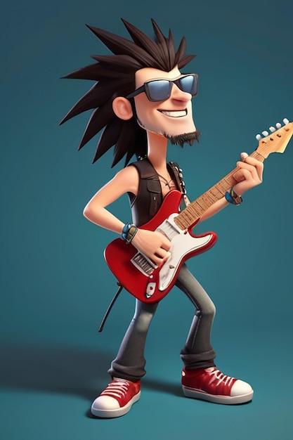 Guía de ilustraciones de animación 3D de personajes de dibujos animados de Rockstar