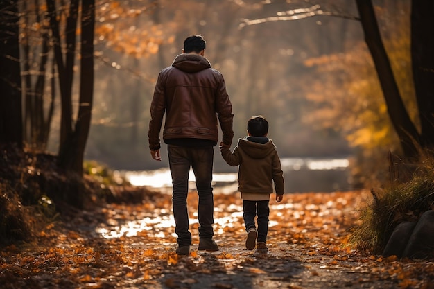 Guiando a un padre asiático-americano con su hijo Ai