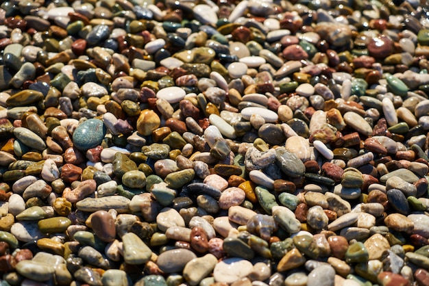 Foto guijarro de piedra de cerca y fondo