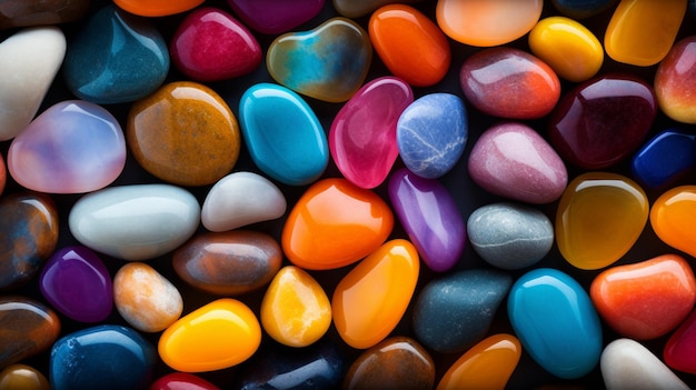 Guijarros de colores y de un solo color, rocas, papel pintado con patrón de textura