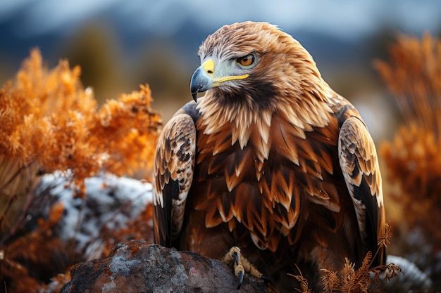 Águila real en la naturaleza IA generativa
