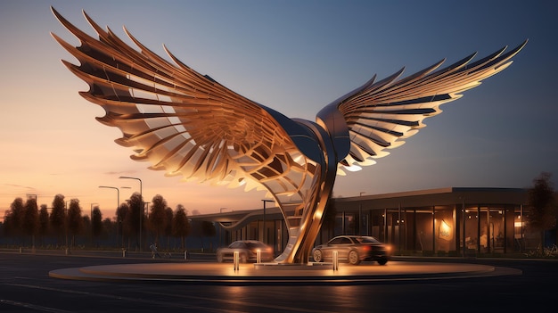 Águila de la tecnología solar