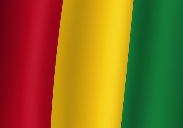 Guinea bandera nacional 3d ilustración vista cercana