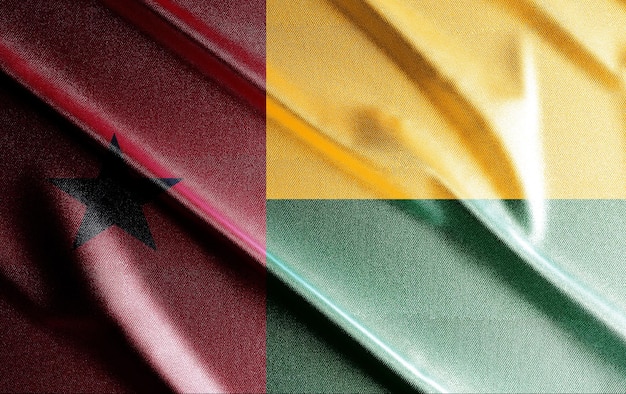 Guinea Bissau 3d bandera, hermosa bandera de país en el mundo, fondo, banner, postr, resumen.