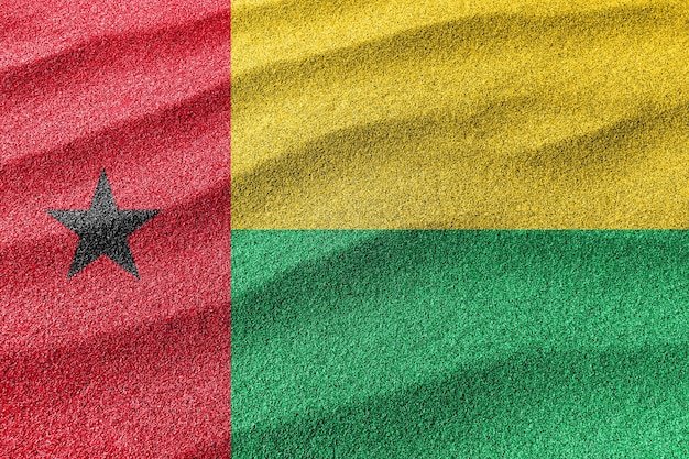 Guinea-Bissau-Sandfahne, Sandhintergrund der Nationalflagge
