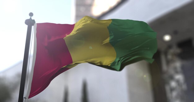Guinea Nationalflagge Land schwenkt Flagge Politik und Nachrichtenillustration