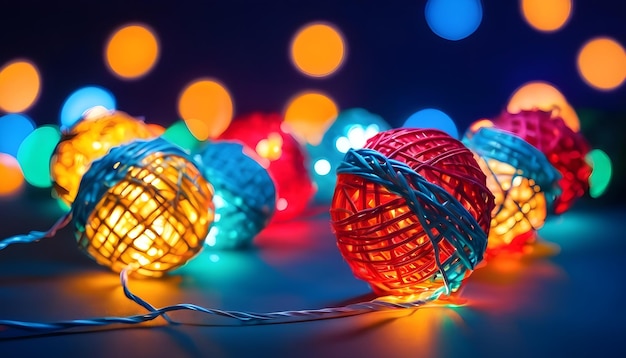 Guirlanda de luzes multicoloridas de Natal