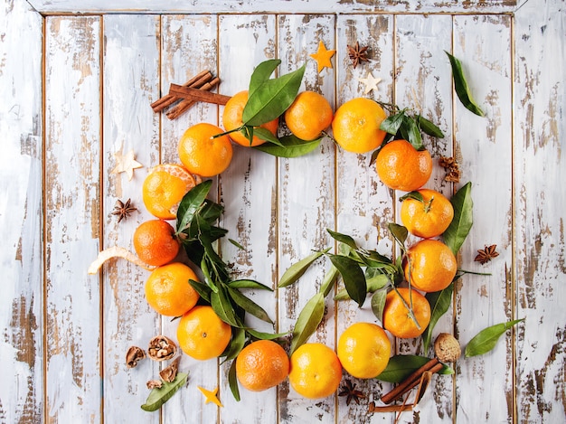 Guirlanda de natal com tangerinas