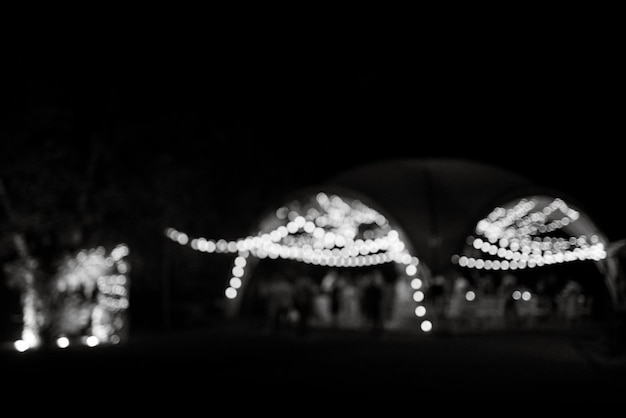 Guirnaldas de navidad bokeh borrosas de colores