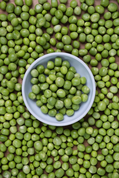 Foto guisante de verduras sabrosas saludables y frescas