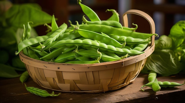 Guisantes dulces verdes orgánicos