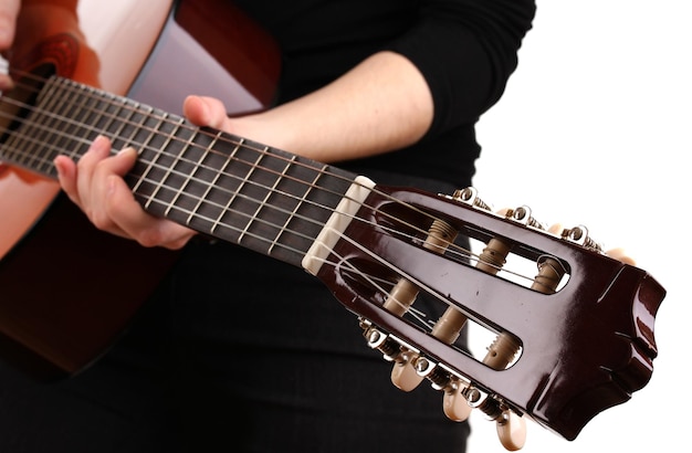 Guitarra aislada en blanco