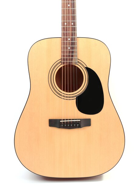 guitarra, aislado, blanco