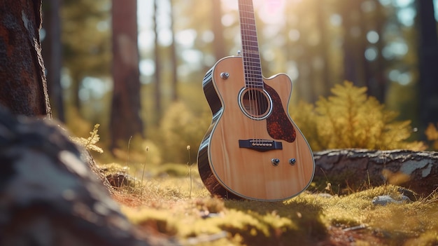 Guitarra en el bosque IA generativa