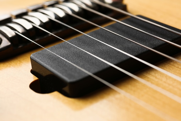 Guitarra elétrica de madeira de forma clássica com pescoço em pau-rosa