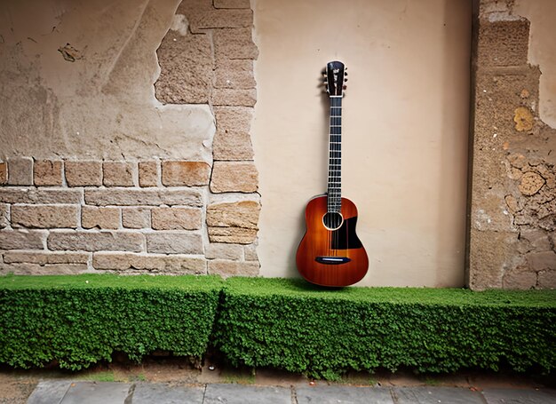 Guitarra española en la pared