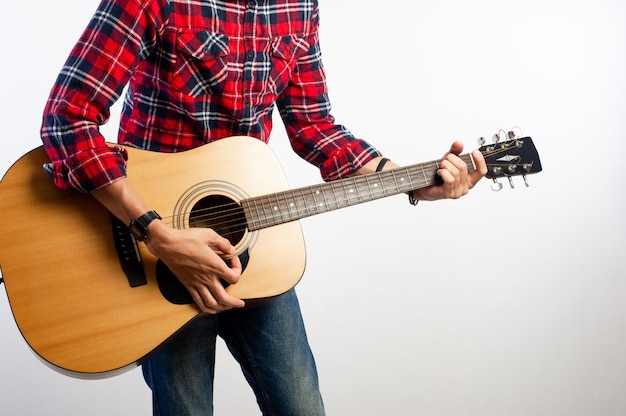 Guitarristas que aman la música y son felices. Fotos para su negocio