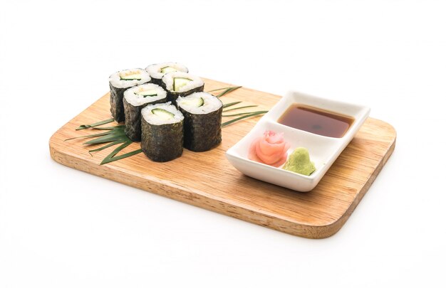 Gurken-Maki-Sushi - japanisches Essen