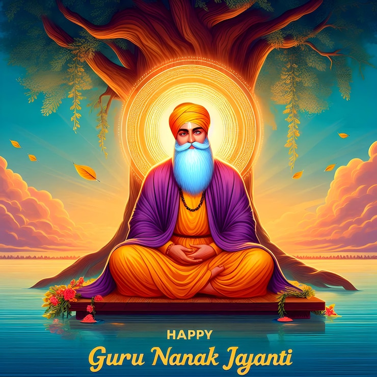 Foto guru nanak gurpurab o feliz guru nanak jayanti gurpurab deseos imágenes mensajes citas publicación en facebook