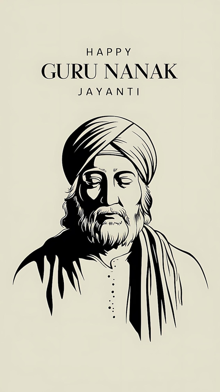 Foto guru nanak jayanti con este hermoso diseño
