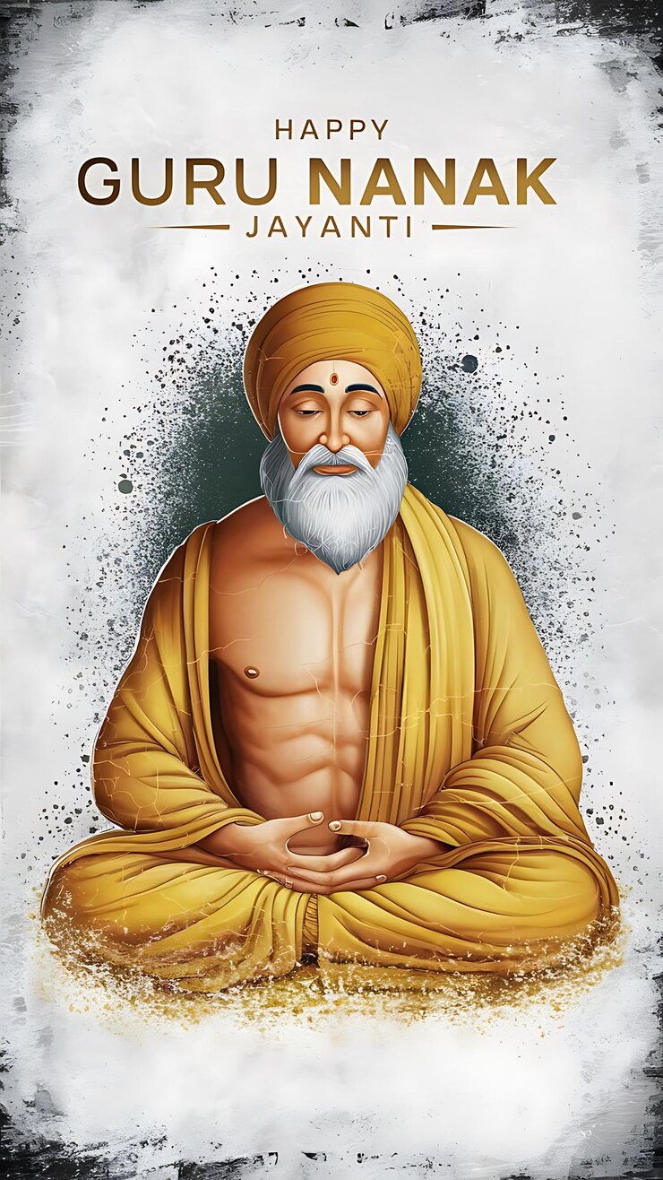 Foto guru nanak jayanti ilustración vectorial de arte
