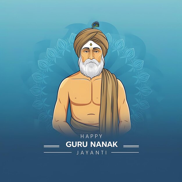 Guru Nanak Jayanti Ilustración vectorial de arte