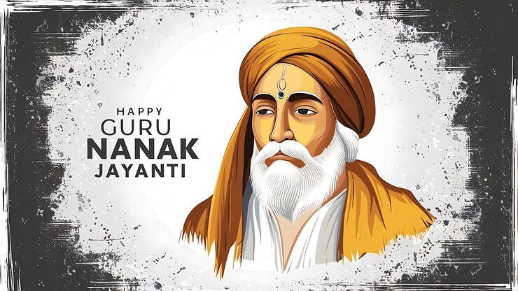 Foto guru nanak jayanti ilustración vectorial de arte