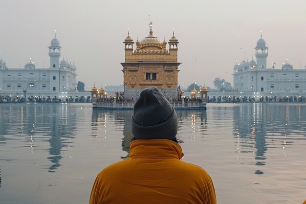 Foto el gurú sikh nanak dev ji prakash purab es uno de los líderes de la religión sikh.