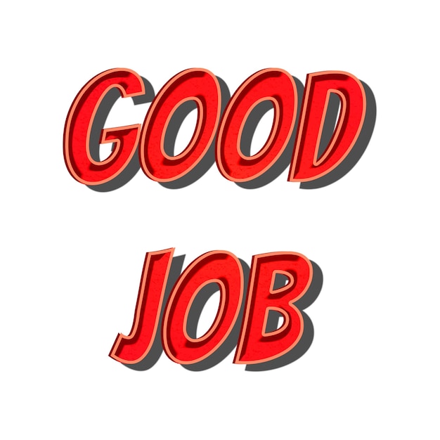 Gute Arbeit png Comic Retro Typografie